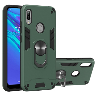 Tvrdený kryt pre Huawei Y6 2019 - RING ARMOR zelený
