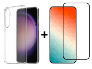 SKLO + KRYT 2v1 pre Samsung Galaxy S24 Plus 5G - Silikónový priesvitný