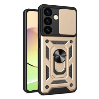 Zadný kryt pre Samsung Galaxy S24 Plus 5G - Tvrdený RING ARMOR SLIDE zlatý