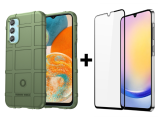SKLO + KRYT 2v1 pre Samsung Galaxy A25 5G - Zadný COVERAGE zelený