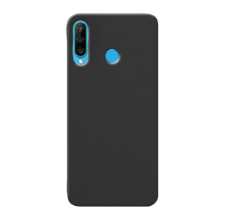 MATT Silikónový Zadný kryt pre Huawei P30 Lite - čierny