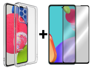 SKLO + KRYT 2v1 pre Samsung Galaxy A52 / A52 5G / A52s - Silikónový Zadný 2.00 mm priesvitný