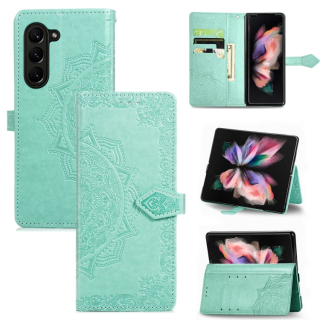 MANDALA Knižkové puzdro pre Samsung Galaxy A05s - zelené