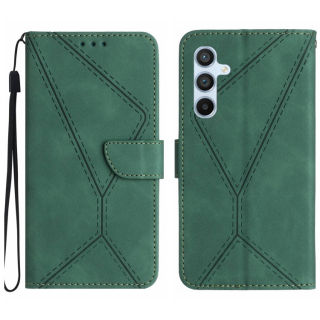 STITCHING Knižkové puzdro pre Samsung Galaxy A05s - zelené