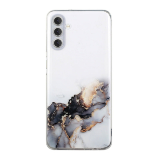 MARBLE Zadný kryt pre Samsung Galaxy A05s - bielo zlatý