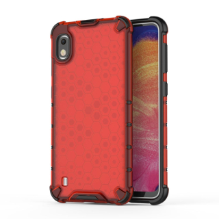 HONEYCOMB Tvrdený kryt pre Samsung Galaxy A10 - červený