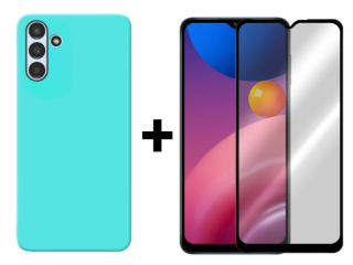 SKLO + KRYT 2v1 pre Samsung Galaxy A13 5G / A04s - Silikónový Zadný kryt MATT mentolový