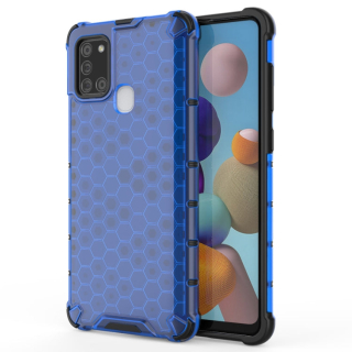 HONEYCOMB Tvrdený kryt pre Samsung Galaxy A21S - modrý