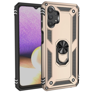 RING ARMOR Tvrdený kryt pre Samsung Galaxy A32 5G - zlatý