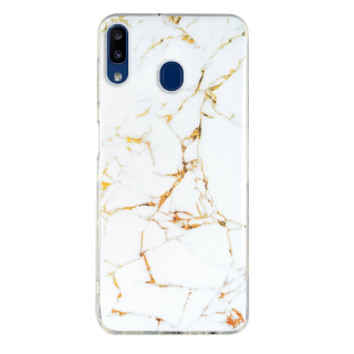 MARBLE Zadný kryt pre Samsung Galaxy A40 - biely