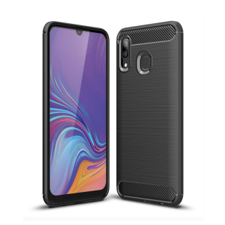 CARBON zadný obal pre Samsung Galaxy A40 - čierny