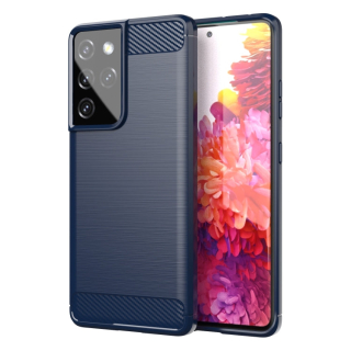 CARBON Zadný obal pre Samsung Galaxy S21 Ultra 5G - modrý