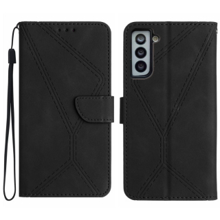 STITCHING Knižkové puzdro pre Samsung Galaxy S22 Plus 5G - čierne