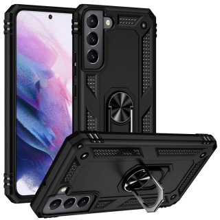 RING ARMOR Tvrdený kryt pre Samsung Galaxy S22 Plus 5G - čierny