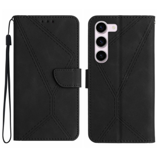 STITCHING Knižkové puzdro pre Samsung Galaxy S23 Plus 5G - čierne
