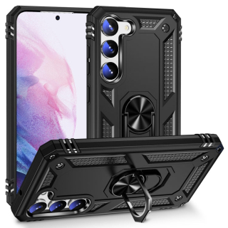 RING ARMOR Tvrdený kryt pre Samsung Galaxy S23 Plus 5G - čierny