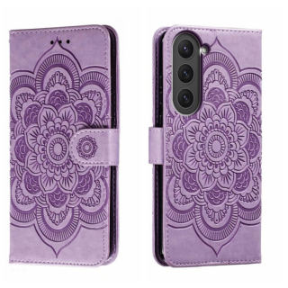 MANDALA Knižkové puzdro pre Samsung Galaxy S23 5G - fialové