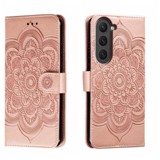 MANDALA Knižkové puzdro pre Samsung Galaxy S23 5G - ružové
