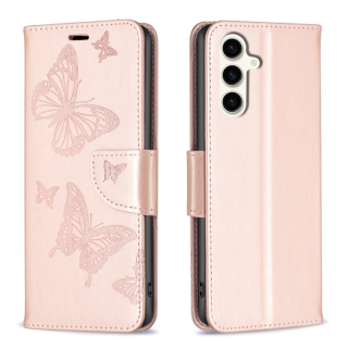 BUTTERFLY Knižkové puzdro pre Samsung Galaxy S23 FE - ružové
