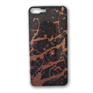 Silikonový obal (kryt) pre IPhone 7/8 PLUS mramorový čierny