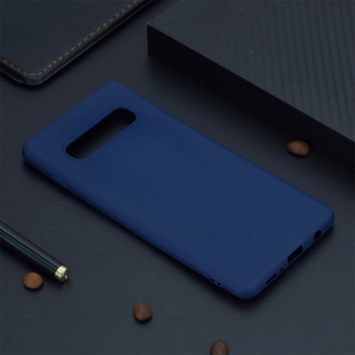 MATT Silikónový obal pre Samsung Galaxy S10 Plus - modrý