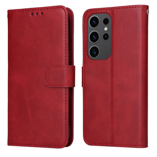 SOLID Knižkové puzdro pre Samsung Galaxy S24 Ultra 5G - červené