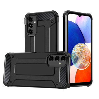 HYBRID Tvrdený Zadný kryt pre Samsung Galaxy A14 4G / A14 5G - čierny