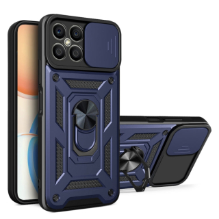 SLIDING ARMOR Tvrdený kryt pre Honor X8 - modrý