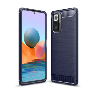 CARBON Zadný obal pre Xiaomi Redmi Note 10 Pro - modrý