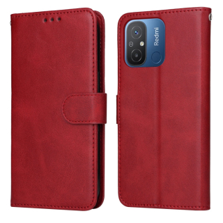 CALF Knižkové puzdro pre Xiaomi Redmi 12C - červené