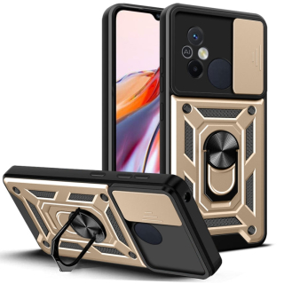 SLIDING ARMOR Tvrdený kryt pre Xiaomi Redmi 12C - zlatý