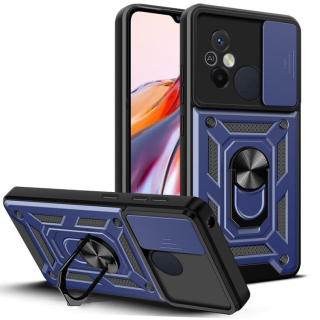 SLIDING ARMOR Tvrdený kryt pre Xiaomi Redmi 12C - modrý