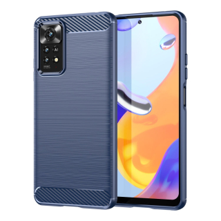 CARBON Zadný obal pre Xiaomi Redmi Note 11 Pro 5G / Note 11 Pro - modrý