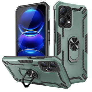 WARSHIP ARMOR Tvrdený kryt pre Xiaomi Redmi Note 12 Pro+ 5G - zelený