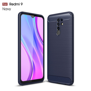 CARBON Zadný obal pre Xiaomi Redmi 9 - modrý