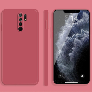 MATT Silikónový obal pre Xiaomi Redmi 9 - červený
