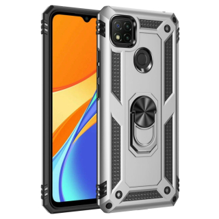 RING ARMOR Tvrdený kryt pre Xiaomi Redmi 9C - sivý