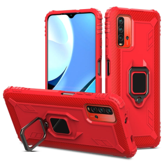 RING ARMOR Tvrdený kryt pre Xiaomi Redmi 9T - červený