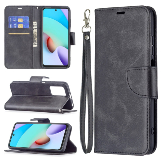 LAMBSKIN Knižkové puzdro pre Xiaomi Redmi 10 / Redmi 10 2022 - čierne