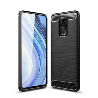 CARBON Zadný obal pre Xiaomi Redmi Note 9 - čierny