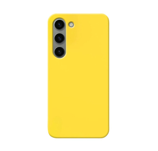 MATT Silikónový Zadný kryt pre Samsung Galaxy S23 5G - žltý
