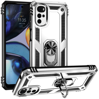 RING ARMOR Tvrdený kryt pre Motorola Moto G22 - sivý