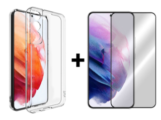 SKLO + KRYT 2v1 pre Samsung Galaxy S22 - Silikónový Zadný 2.00 mm priesvitný
