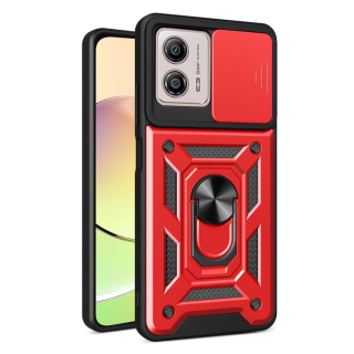 SLIDING ARMOR Tvrdený kryt pre Motorola Moto G13 / G23 - červený
