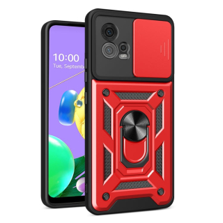 SLIDING ARMOR Tvrdený kryt pre Motorola Moto G72 - červený