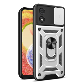 SLIDING ARMOR Tvrdený kryt pre Motorola Moto E13 - sivý