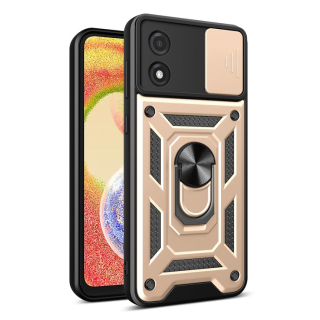SLIDING ARMOR Tvrdený kryt pre Motorola Moto E13 - zlatý