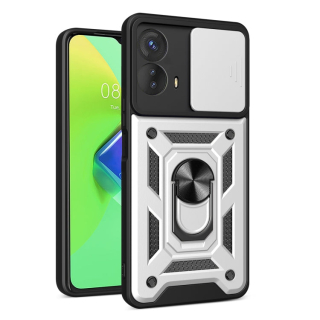 SLIDING ARMOR Tvrdený kryt pre Motorola Moto G53 5G - sivý