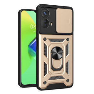 SLIDING ARMOR Tvrdený kryt pre Motorola Moto G53 5G - zlatý
