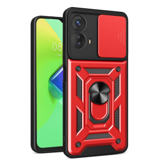 SLIDING ARMOR Tvrdený kryt pre Motorola Moto G53 5G - červený
